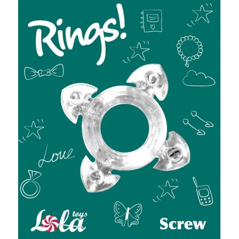 Прозрачное эрекционное кольцо Rings Screw